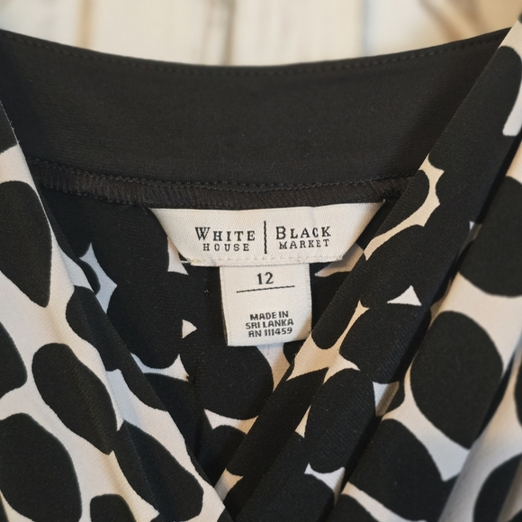 White House Black Market Black and White Scoop Neck Sundress - Picture 3 of 10